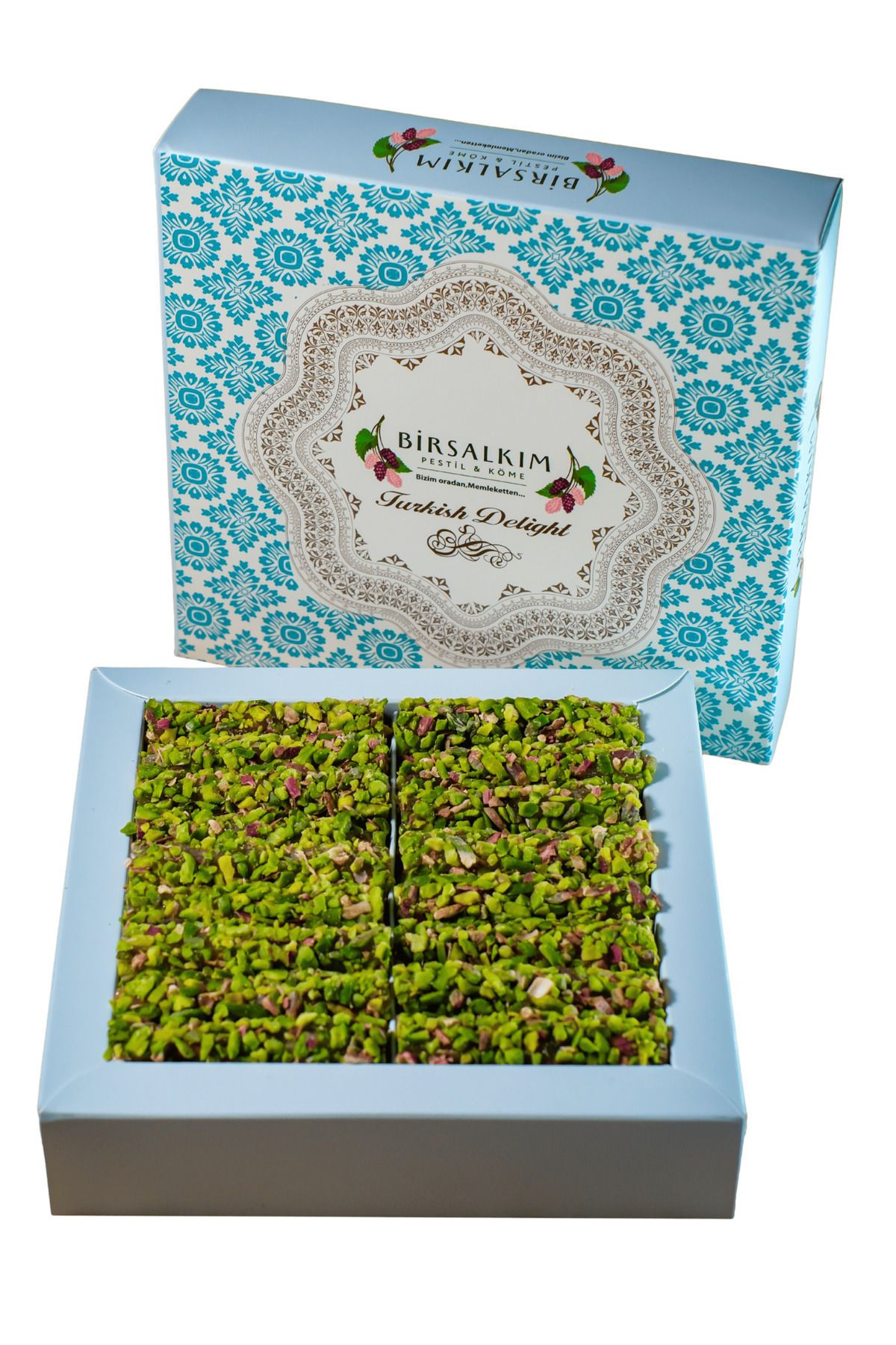 Birsalkım Antep Fıstıkl Bulamalı Antep Fıstık Dolgulu Fitil Lokum 200 Gram