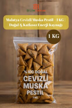 BİZİMHEKİM Malatya Cevizli Muska Pestil – 1 KG | Doğal & Katkısız Enerji Kaynağı