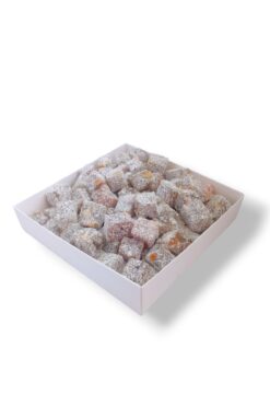 ÇITIR TEZGAH Hediye Çifte kavrulmuş Hindistan Cevizi kaplamalı yer fıstıklı mini taze lokum 400 gr