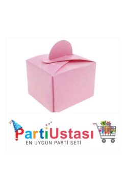 Parti Ustası ALYA-BUTIK lokum kutusu küp pembe 50 Adet