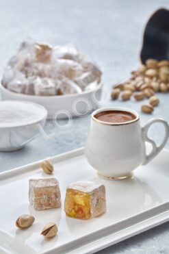 LOQO Pudra Kaplı Antep Fıstıklı Çifte Kavrulmuş Lokum 500 Gr (Tek Tek Paketli) 1033