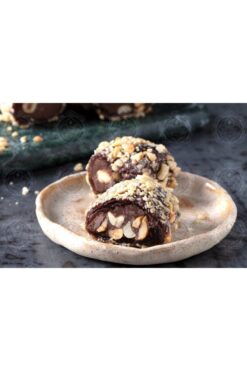 MEŞHUR SAFRANBOLU LOKUMCUSU Browni Yer Fıstık Kaplı Çikolatalı Fındıklı Lokum 500 gr