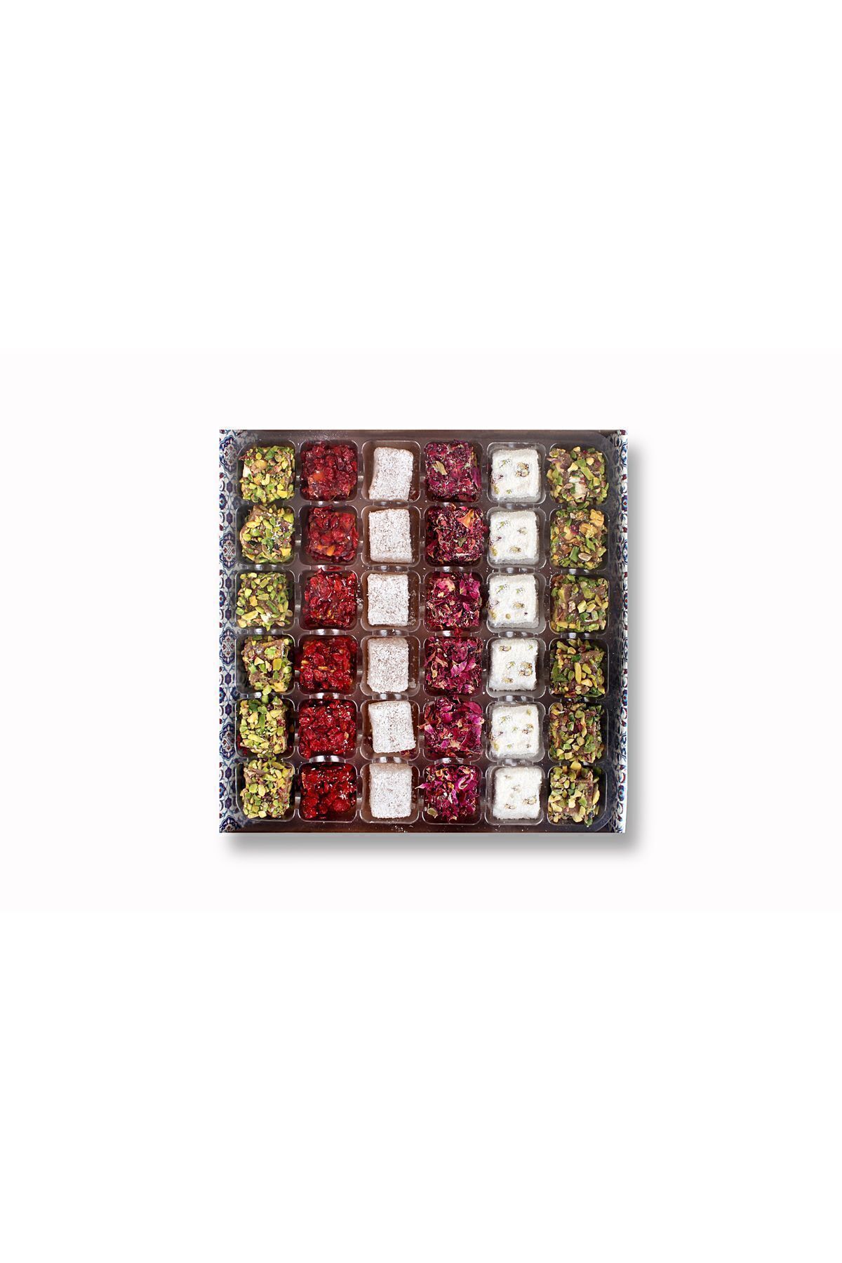 LOQO Antep Fıstıklı Lüks Karışık Hediyelik Kutu Lokum (ÖZEL KUMAŞ ÇANTA HEDİYELİ) Net 500gr - Görsel 2