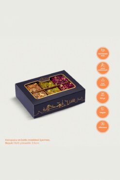 Çerez Pazarı Hediyelik Kutuda Kral Lokum 100g Karışık Spesiyal Antep Fıstıklı