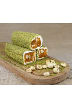 ALİBABA GIDA Toz Antep Fıstık Kaplı Fındıklı Sultan Fitil Lokum 1 kg