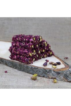 ALİBABA GIDA Stik Gül Yaprak Kaplı Nar Aromalı Antep Fıstıklı Lokum 1 Kg