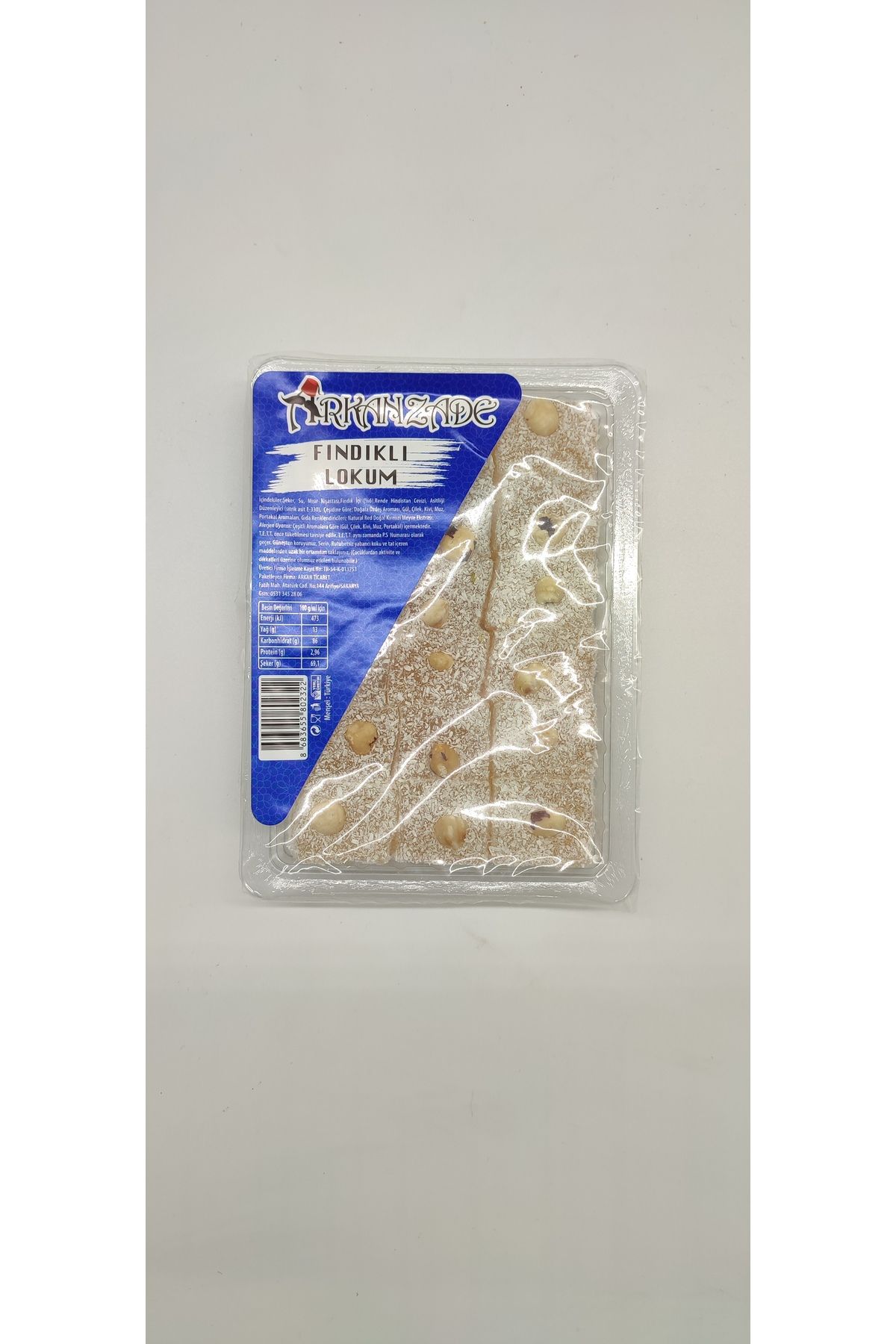 ARKANZADE Sade Fındık Basma Lokum(400gr) Hediyelik