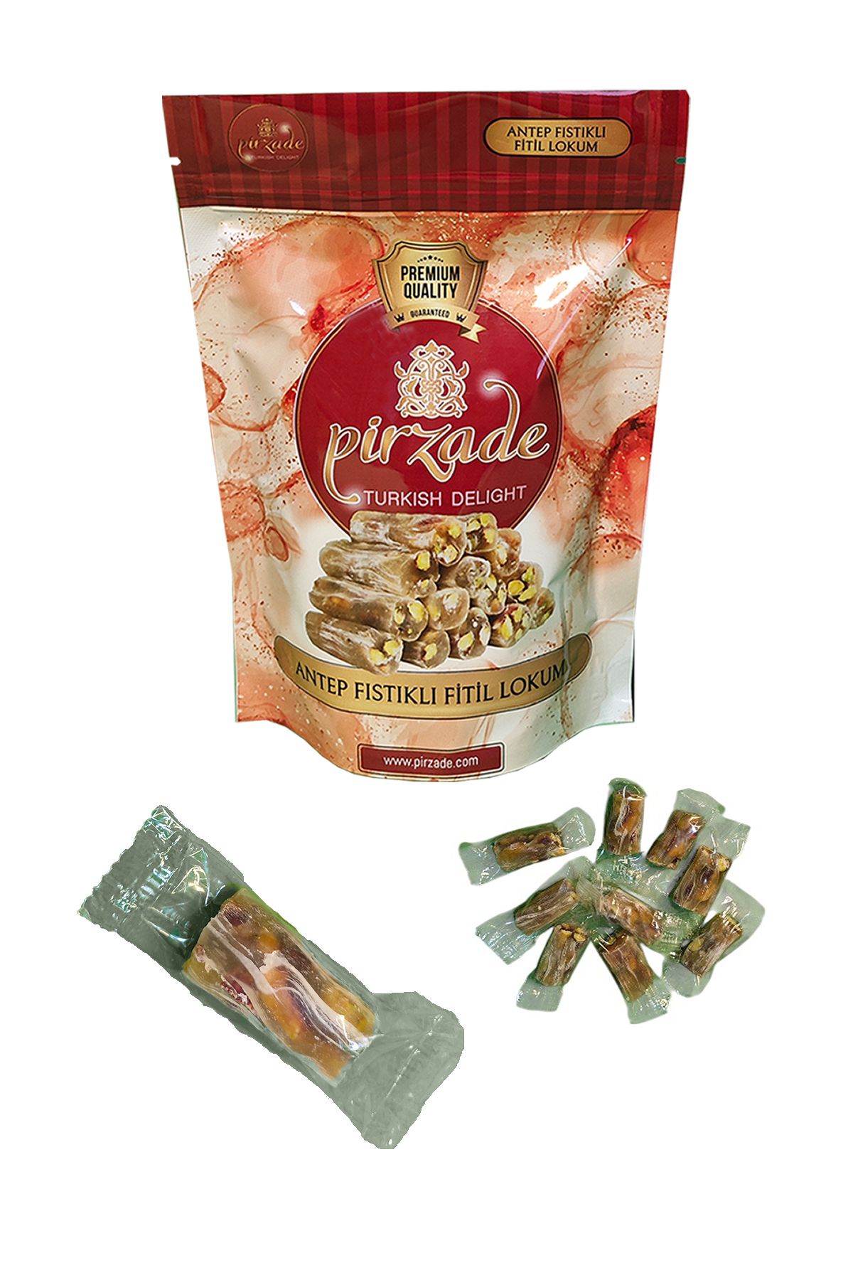 Lokum PİRZADE TURKISH DELIGHT ANTEP FISTIKLI FİTİL LOKUM 150GR - 12 ADET - Görsel 2