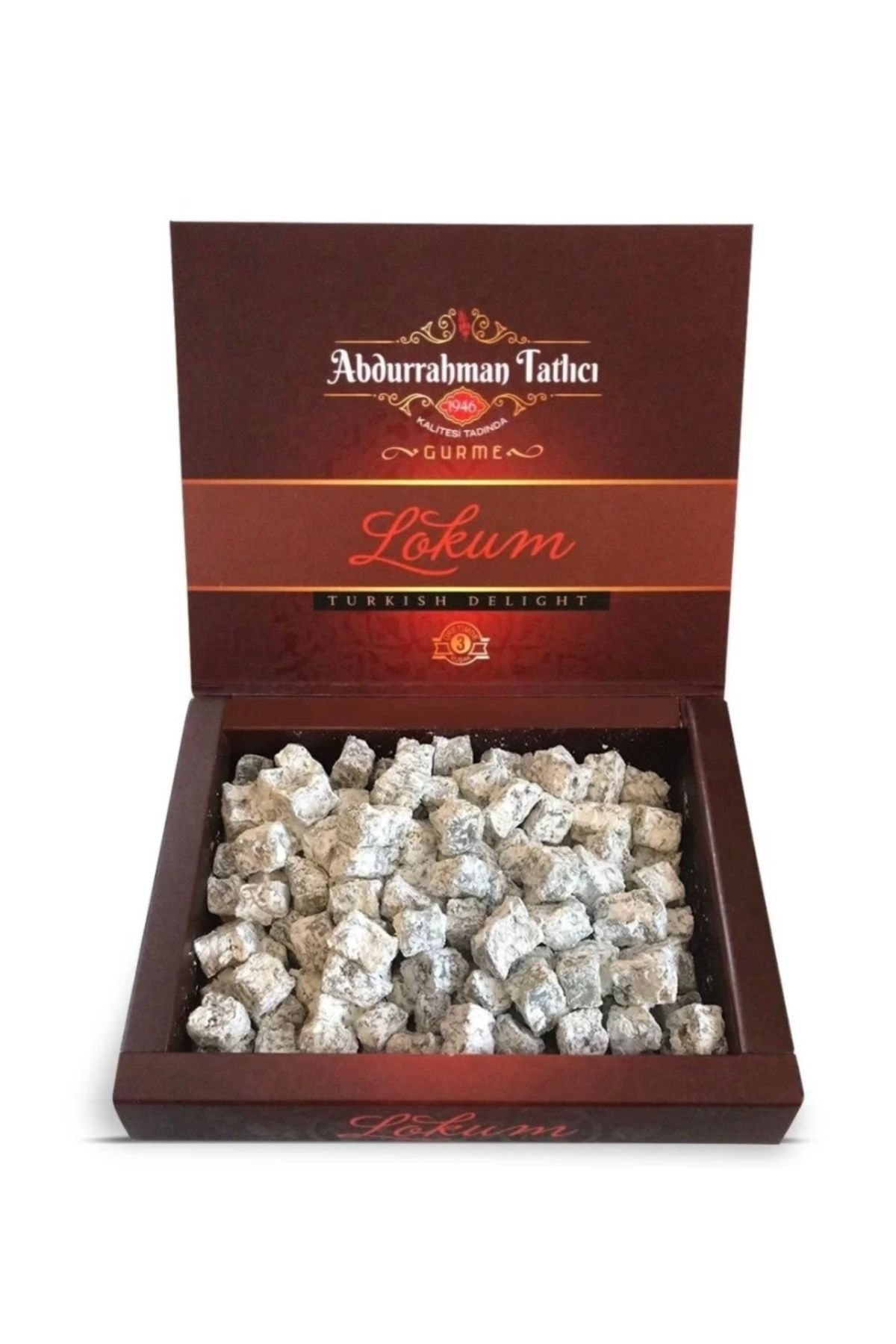 Abdurrahman Tatlıcı Lokum Glutensiz Duble Antep Fıstıklı Çifte Kavrulmuş Lıkum 500 gr