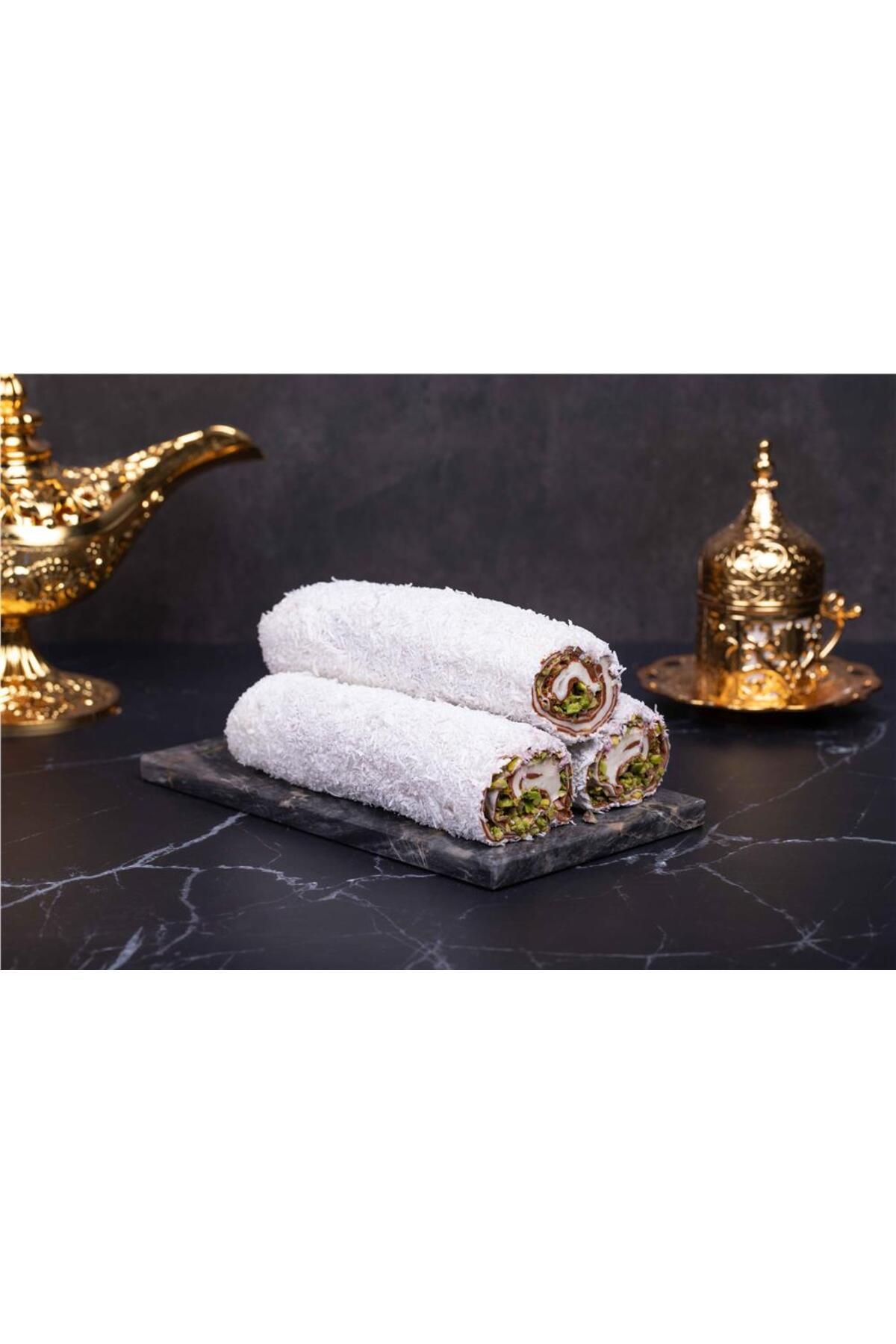 Şükrü Efendi Hindistan Cevizi Kaplı Kakaolu Antep Fıstıklı Sarma Lokum 1000 gr