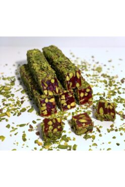 Şekerci Caferzade File Fıstık Kaplı Narlı Antep Fıstıklı Fitil Lokum 500 gr