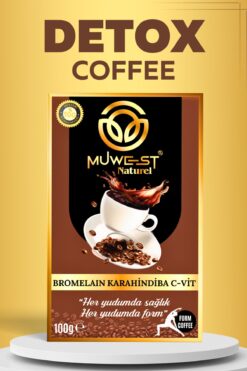 Muwest Naturel Bromelain Karahindiba C-Vit Detoks Kahvesi Detox Kahvesi