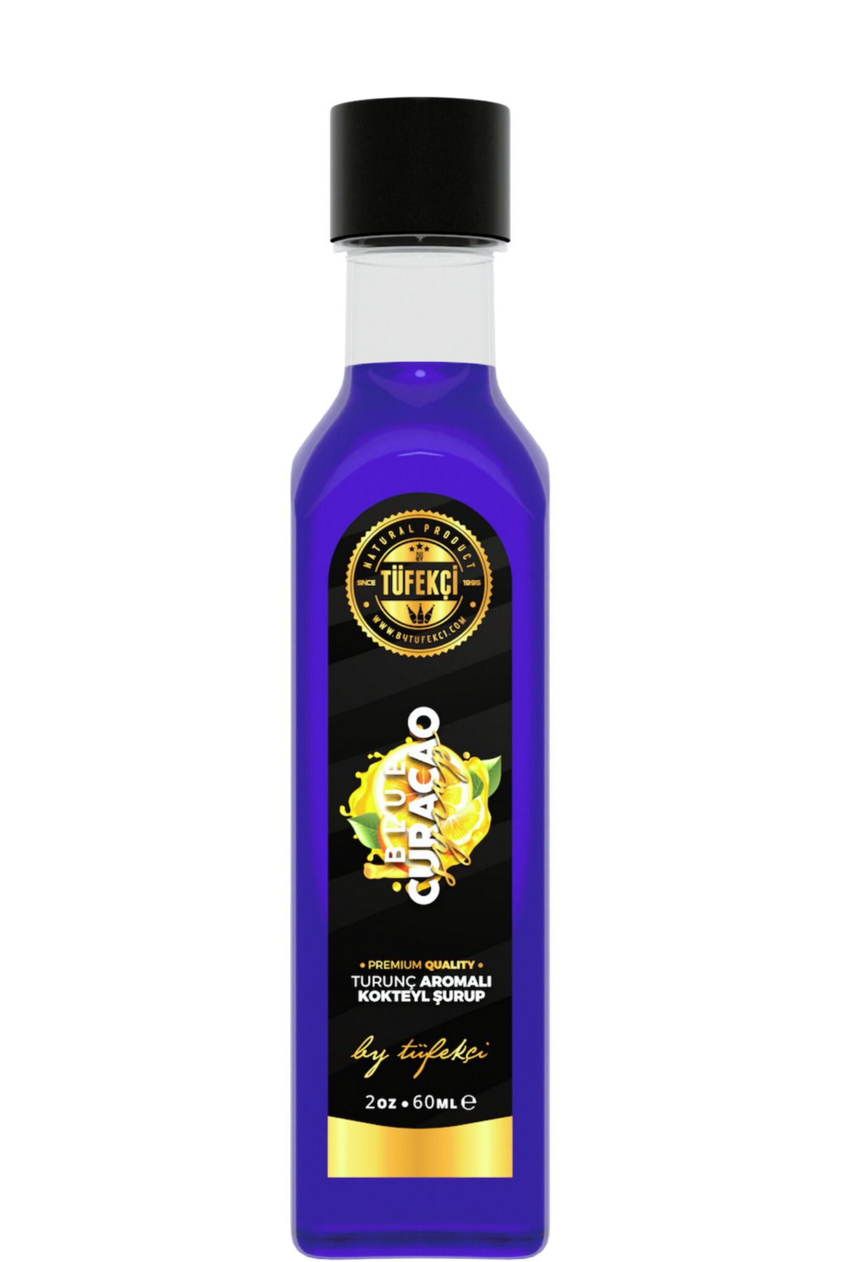 By Tüfekçi Gourmet Series Turunç (blue Curacao) Aromalı Şurubu 60ml – Pancar Şekeri