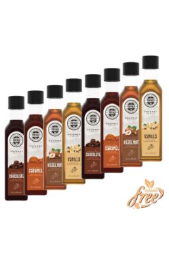 By Tüfekçi Şekersiz (SUGAR FREE) 8'li Kokteyl, Pasta Ve Kahve Şurubu Yüksek Aromalı Kalorisiz Formül (8X60ML)