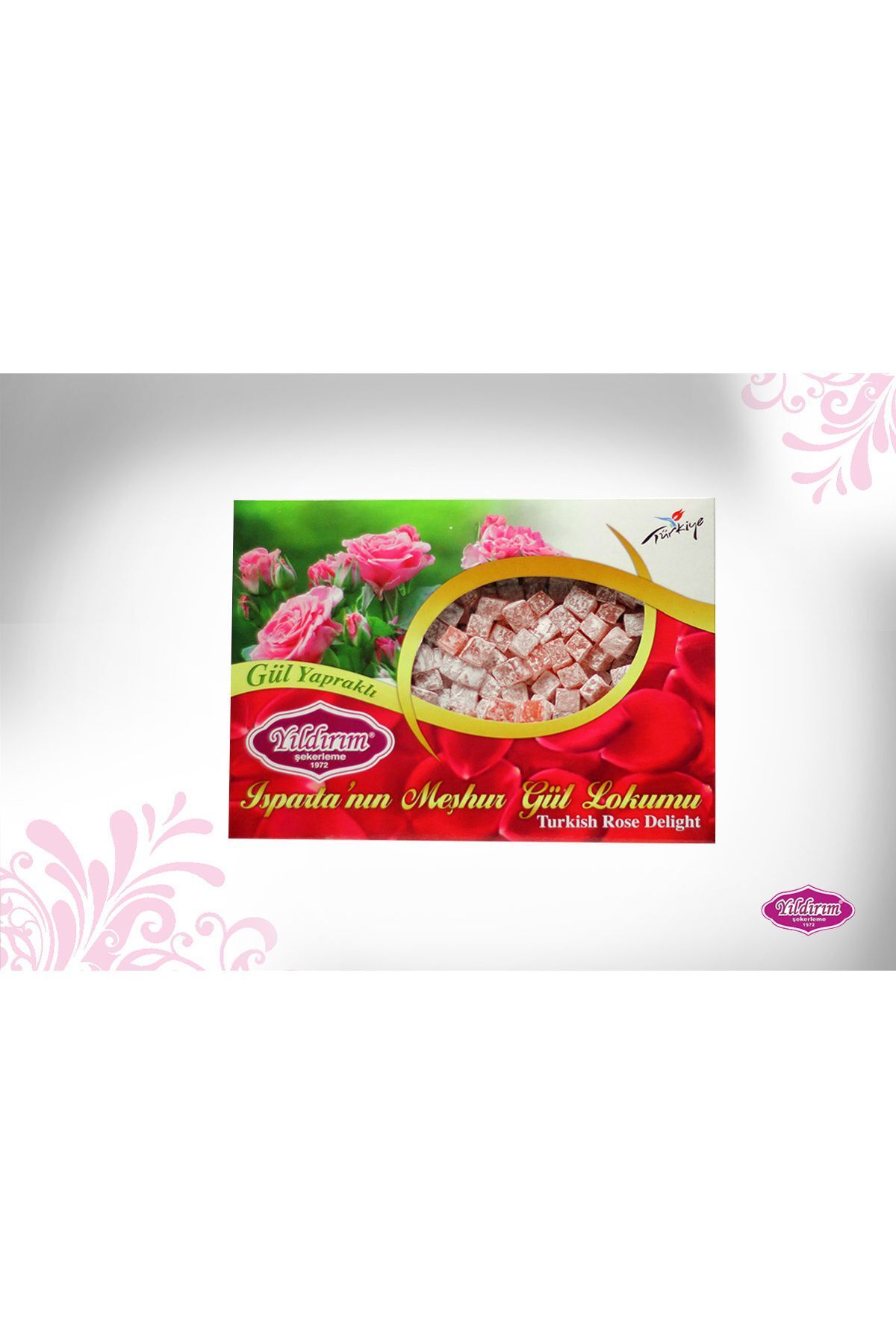 Yıldırım Şekerleme ISPARTA GÜL YAPRAKLI ÇİFTE KAVRULMUŞ GÜL LOKUMU 200 GR