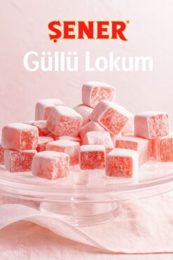 Şener Glikozsuz Lokum 1.5 Kg Güllü Lokum Atıştırmalık