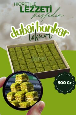 hicret Dubai Hünkar Lokum 500 Gr - Kahve Yanı Lokum