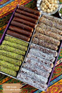 Birsalkım Gümüşhane Karışık Rulo Pestil Fındık Ezmeli 750 Gram(Antep Fıstıklı-Kadayıflı-Hindistan Cevizli)