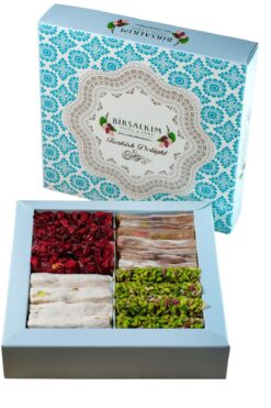 Birsalkım Antep Fıstığı, Zeriş,Damla Sakızı ,Sütlü Antep Fıstık Dolgulu Fitil Lokum 200 Gram (Hediyelik Lokum)