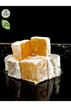 SAFRANTAT Güllü Safranbolu Lokumu (NET 420 GR) Vegan, Glikozsuz, %100 Doğal Lokum