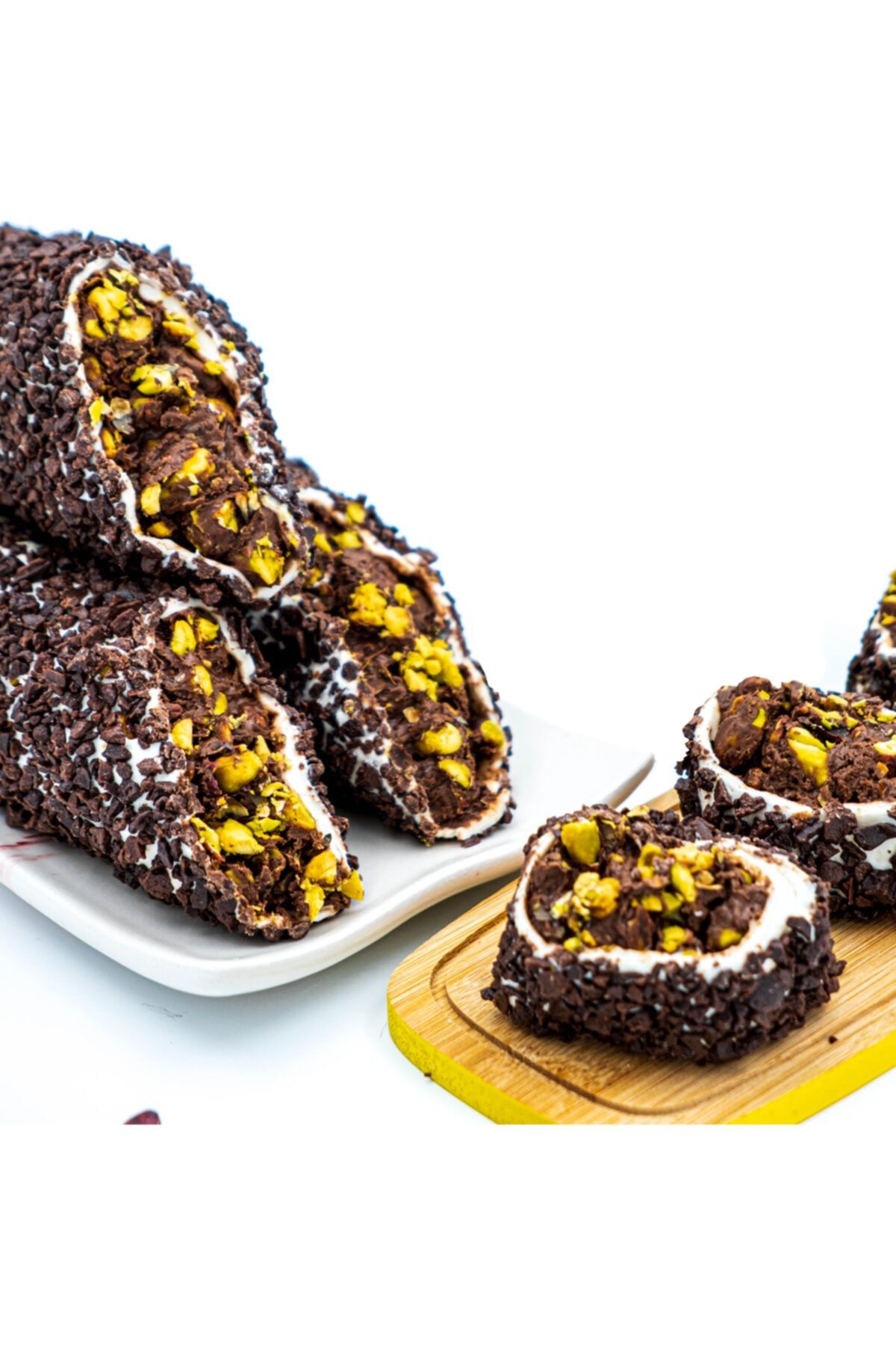 Dadak Lokum ve Kuruyemiş Bitter Çikolata Kaplamalı Antep Fıstıklı Atom Lokum 500gram - Görsel 2