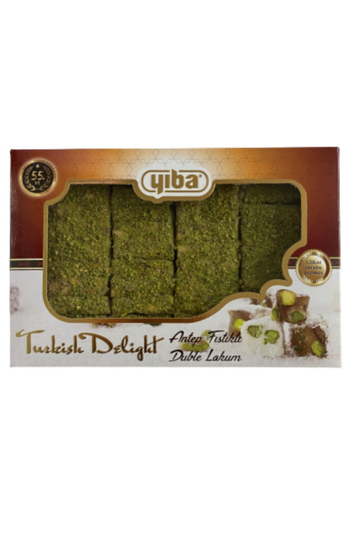 YIBA Çifte Kavrulmuş Ant.fıstık Kaplama Kokteyl Lokum(badem,antep Fıstığı,fındık) 400 Gr - Görsel 2