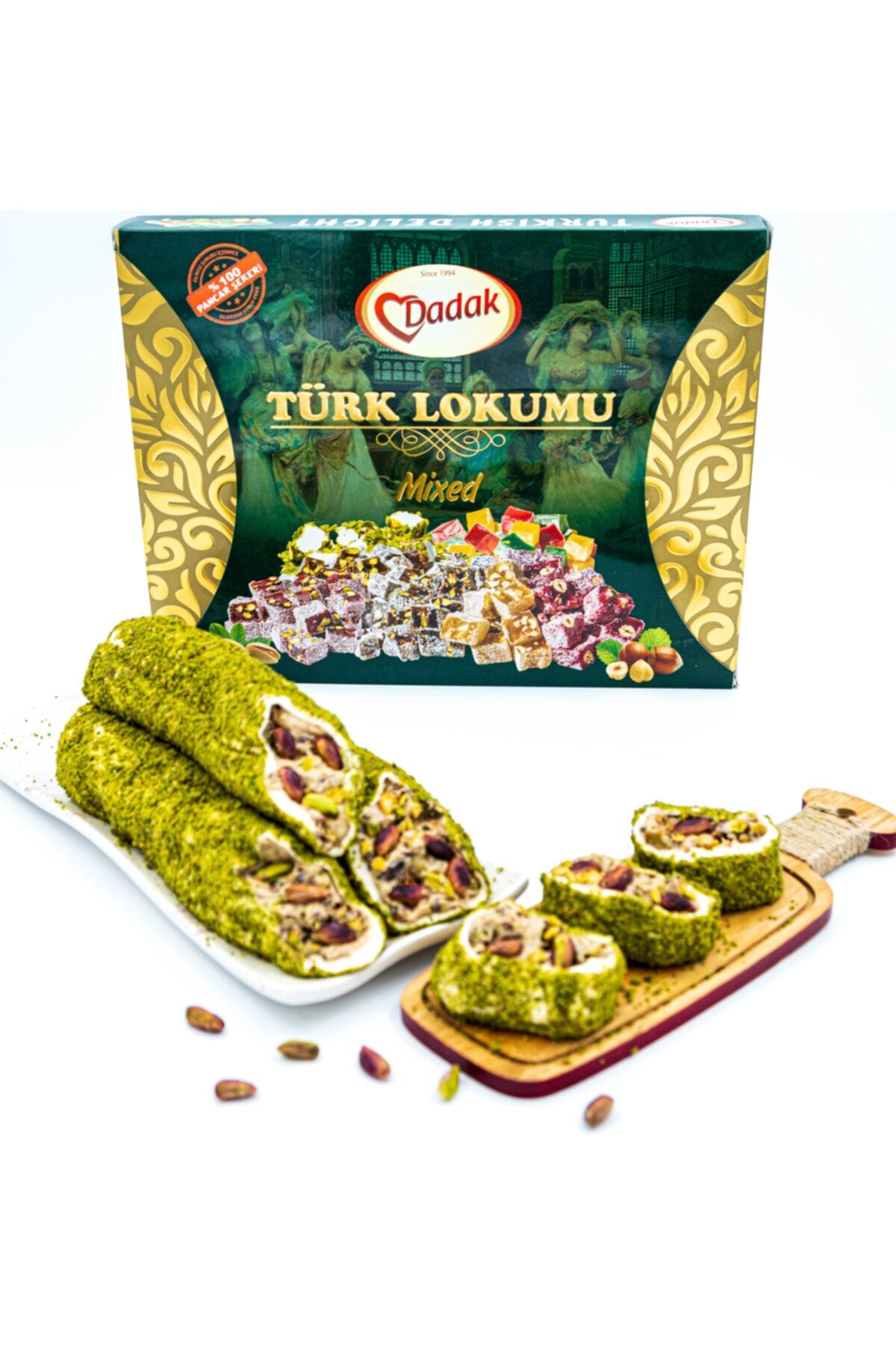 Dadak Lokum ve Kuruyemiş Antep Fıstıklı Atom Lokum 500 Gram - Görsel 3