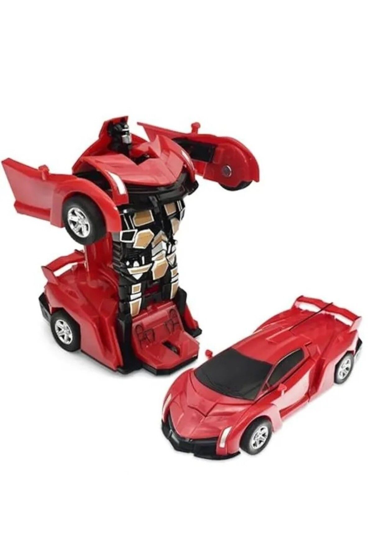 Brother Toys Transformers Robot Çek Bırak Kendinden Robota Dönüşen 1:32 Bugatti Lamborghini Araba - Görsel 2