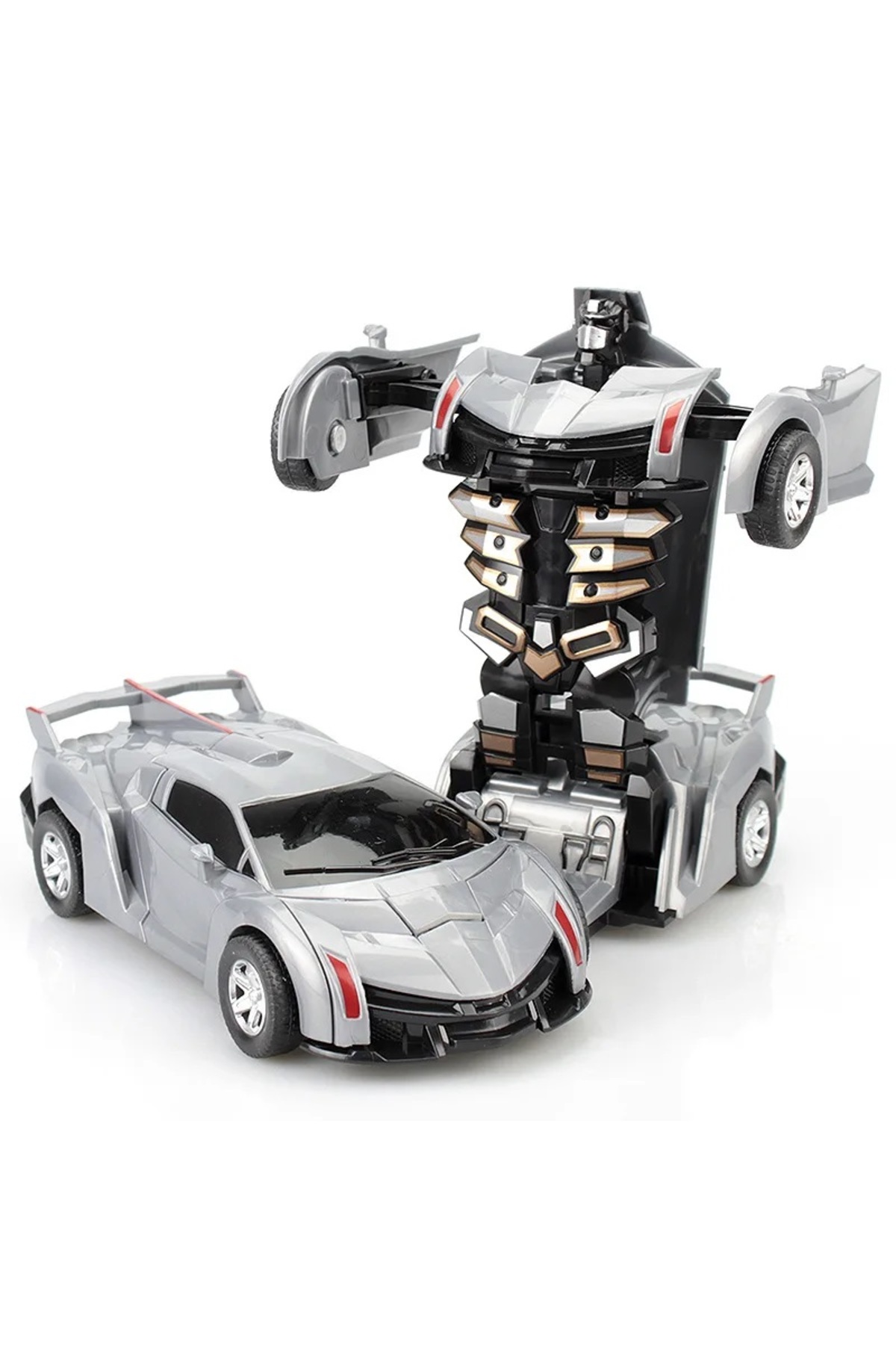 Brother Toys Transformers Robot Çek Bırak Kendinden Robota Dönüşen 1:32 Bugatti Lamborghini Araba - Görsel 3