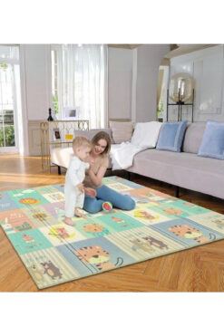 MooieBaby's Forest City Katlanabilir Oyun Matı Oyun Halısı 150 X 180 X 1 Cm
