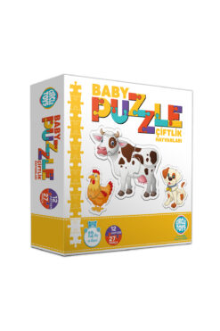 Circle Toys 27 Parça Circle Toys Baby Puzzle Seti 12 Adet Çiftlik Hayvanları