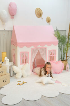 Miniden Çocuk Oyun Evi Pembe Renkli Oyun Çadırı Oyun Alanı Toz Pembe