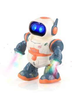 Brother Toys 3d Disko Işıklı Ve Müzikli Dans Eden Elektronik Robot Oyuncak Piller Hediye 20 Cm.