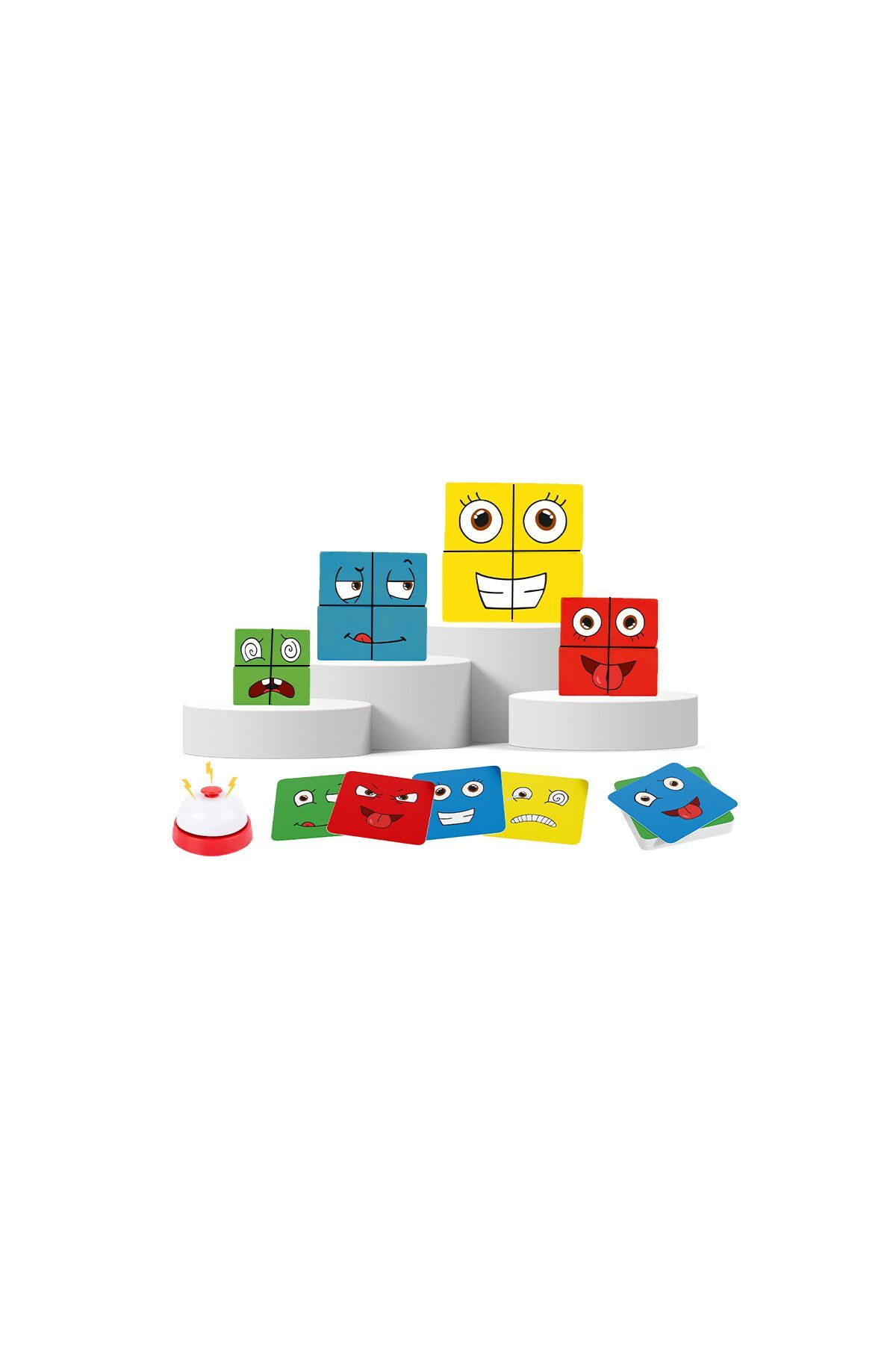edoy Montessori Eğitici Rubik Emoji Bulmaca Zeka Kutu Oyunu El Becerisi ve Görsel Zeka Geliştirici Oyun - Görsel 3