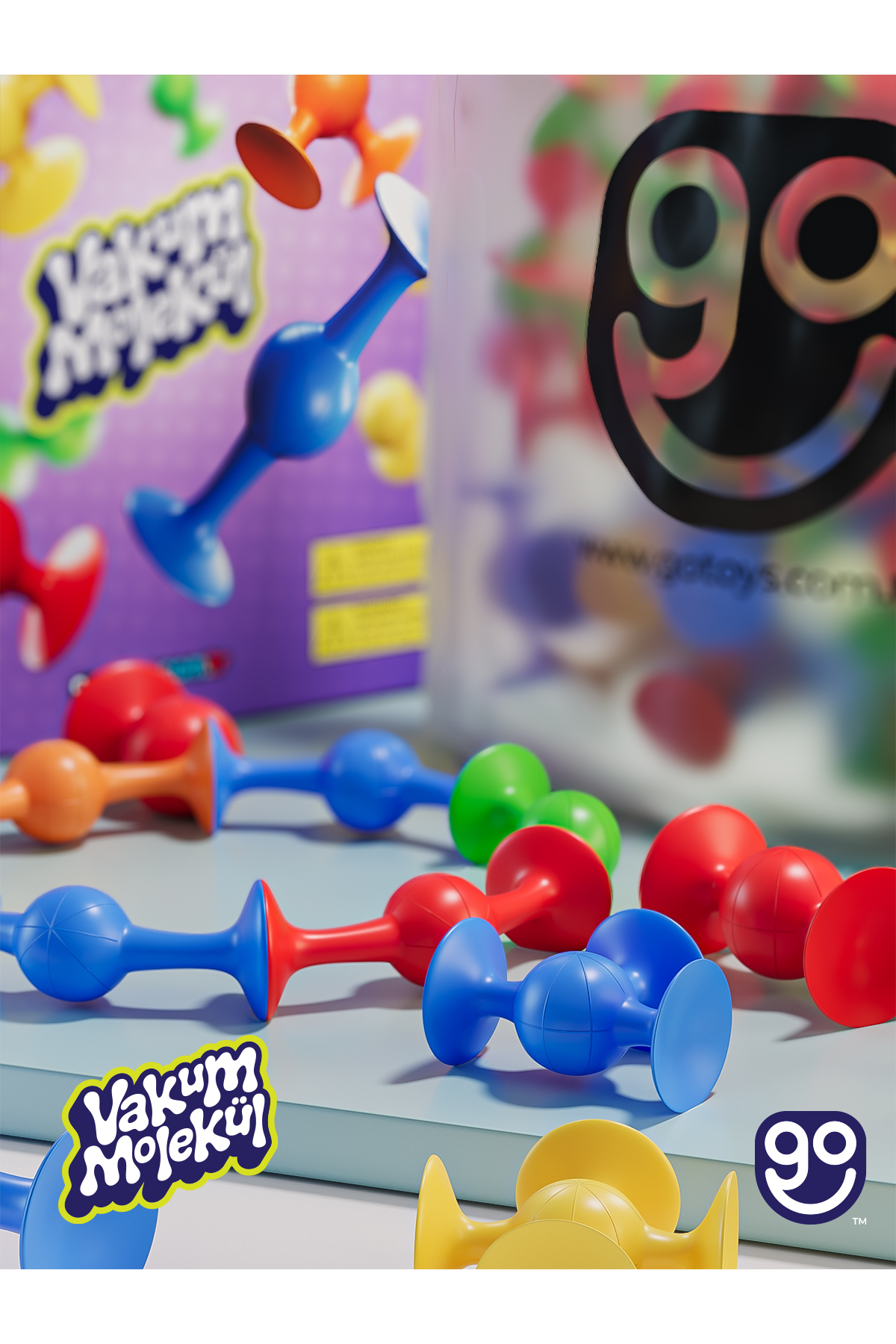 Go Toys Vakum Molekül 25 Parça Yapı Taşları Fidget Duyusal Eğitici Oyuncak Squigz Lego - Görsel 2