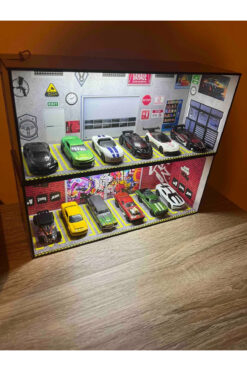 lologames Hot Whells Led Işıklı 2 Katlı Garaj – 1:64 Ölçekli Araba Maketi Diecast Diorama