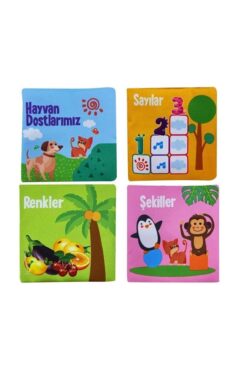 Genel Markalar Bebeğimin Ilk Kitap Seti Hışırtılı Bez Kitap 4 Çeşit