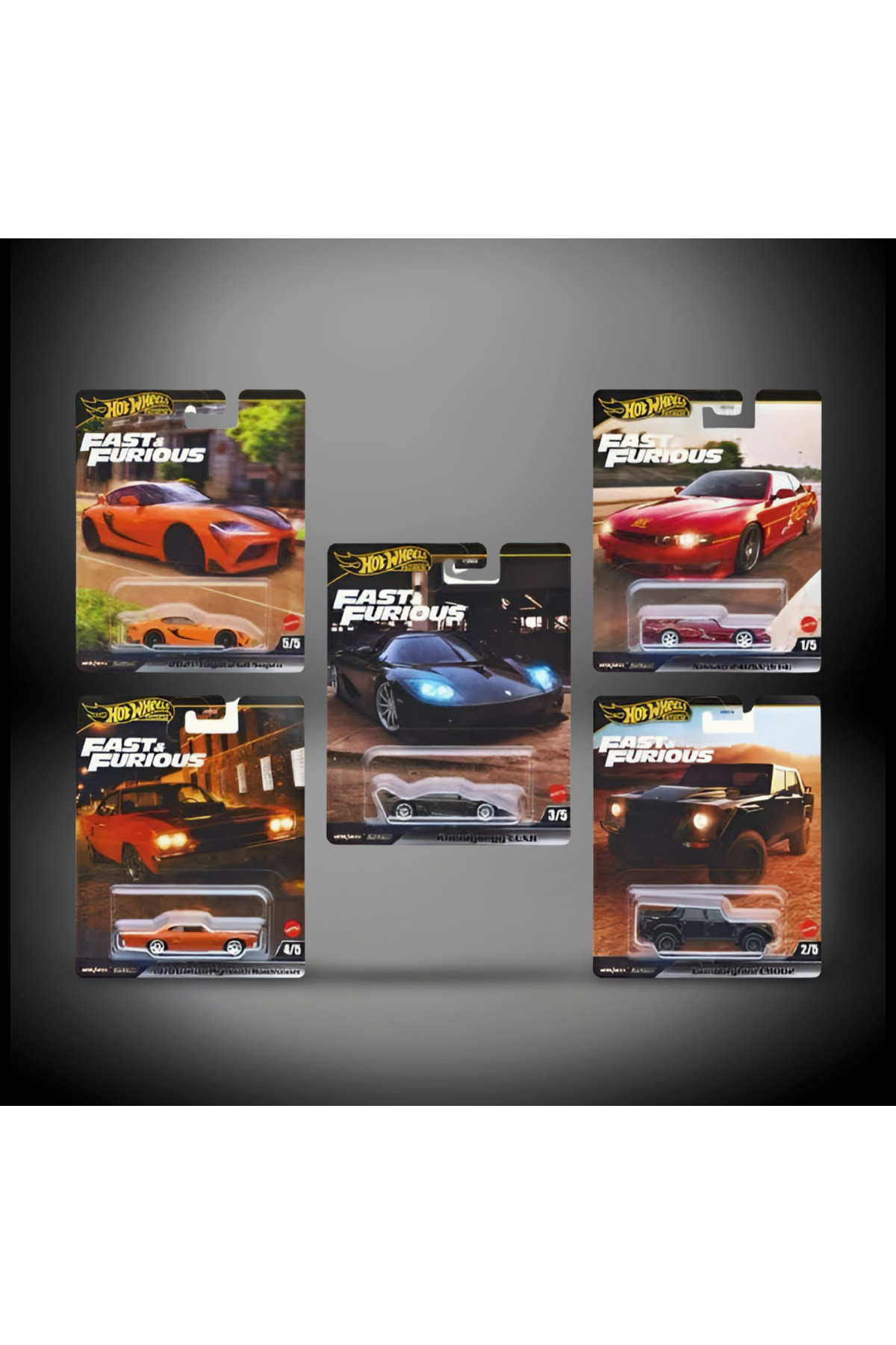 HOT WHEELS Fast&Furious Temalı Beşli Araba Serisi HNW46 979L