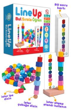 Circle Toys Line Up ipe Ve Çubuğa Boncuk Ve Şekil Dizme Oyunu