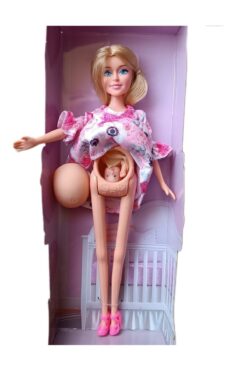 LRS STORE Oyuncak Karnı Açılan Hamile Bebek Kaliteli Model Bebek ve Bebeği Hamile Yeni Doğan Bebek Y058