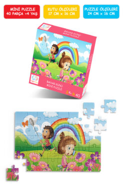 Çılgın Zeka Bahar Günü Mini Puzzle 40 Parça 3-7 Yaş Çocuk Puzzle Yapboz
