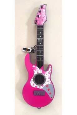 Brother Toys 4 Telli Pembe Elektro Oyuncak Gitar Müzik Arkadaşım Çocuk Gitarı Akort Edilebilir 50 Cm.