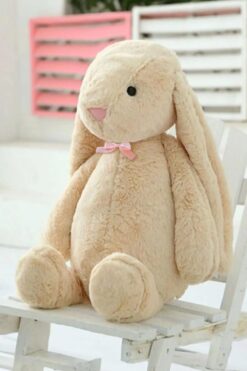 Sole Uyku Arkadaşım Papyonlu Uzun Kulak Bunny Peluş Tavşan 65 Cm