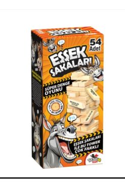 TOTTERİQ Cezalı jenga Eşşek şakaları versiyonu eğlenceli denge oyunu 54 parça