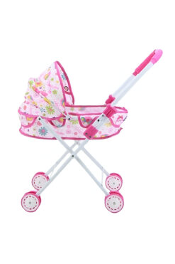 Brother Toys Yataklı Ve Tenteli Kaliteli Metal Oyuncak Puset Bebek Arabası