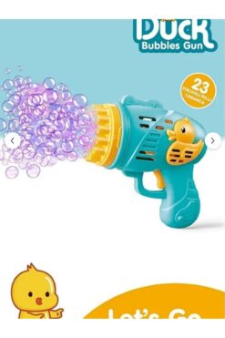 SAZE MAVİ Çok Delikli Pilli Köpük Atan Baloncuk Çıkaran Tabanca Oyuncağı