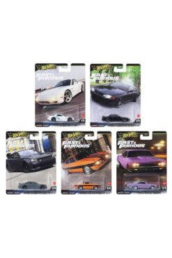 HOT WHEELS Premium Fast & Furious 5’li Diecast Araba Seti – RX-7, Skyline GT-R, Charger, Giulia, Imp