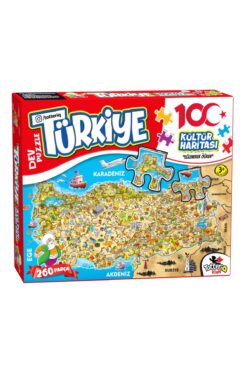 TOTTERİQ TOTTERI KIDS TÜRKİYE KÜLTÜR HARİTASI KUTULU PUZZLE/YAPBOZ 260 PARÇA