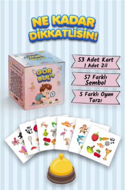 Flymod Gör Ve Bul Dikkat Zeka Çocuk Aile Grup Kutusu Oyunu Findit Yükselen Eğlenceli Ne Kadar Dikkatlisin