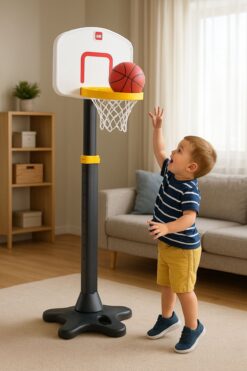 Realx Unisex Çocuk Ayarlanabilir Yükseklik Portatif Basketbol Potası